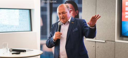 Bild Gäste CEO Andreas Klauser der PALFINGER AG als Keynote Speaker in der Wiener Privatbank